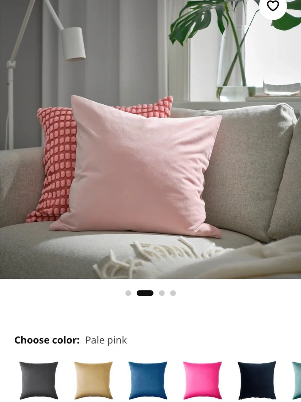 Two IKEA SANELA 20” x 20” Pillow Covers